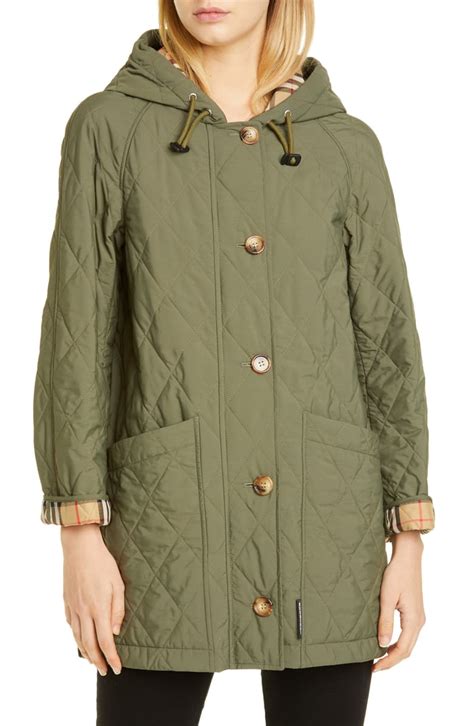 burberry roxwell vintage check hood thermoregulated quilted coat|Designer Quilted Jackets for Women .